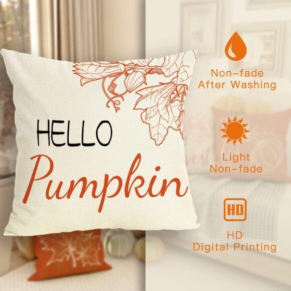 New Fall Decor Pillow Covers 18x18 Set of 4 - Picture 5 of 9